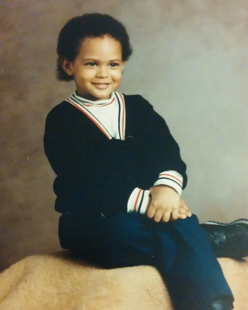 Kiva Geiger as a young boy in a studio portrait
